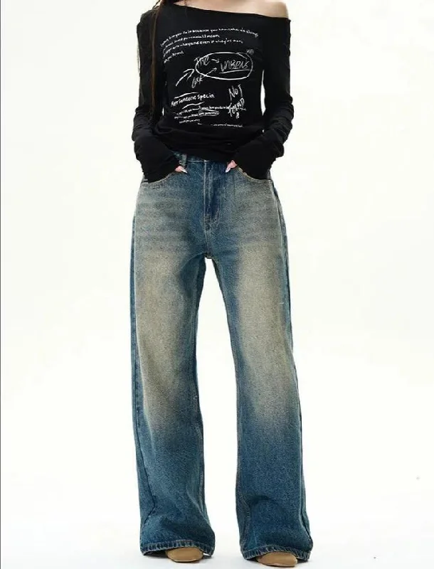 Classic Faded Straight Jeans