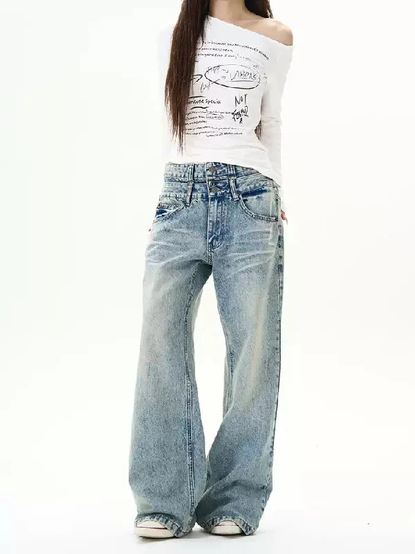 Double Waist Fade Jeans