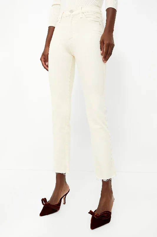 Eggnog High Waisted Rascal Ankle Fray