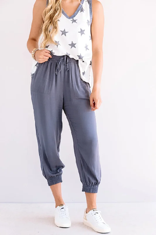 Side Hustle High Waist Pants In Charcoal