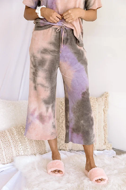 Tender Heart Tie Dye Pants In Blush