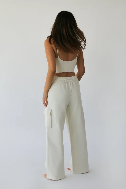 WIDE LEG CARGO SWEATPANT