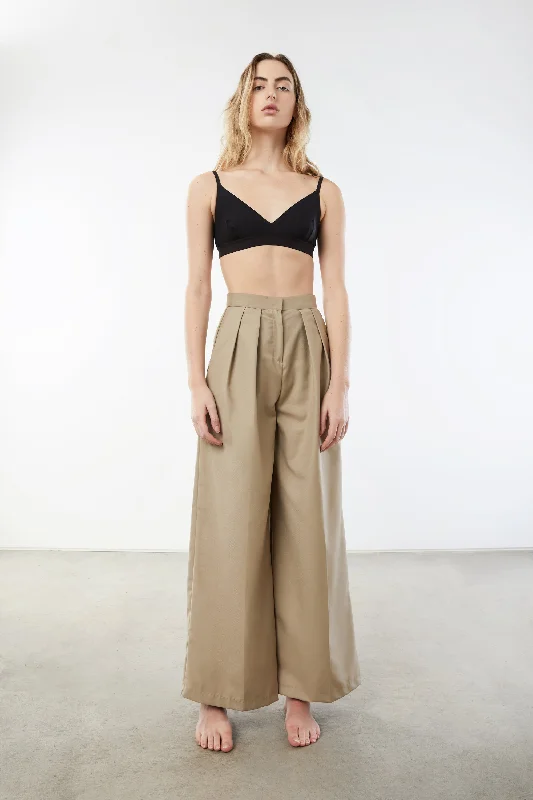 WIDE LEG PANT WITH PLEATS