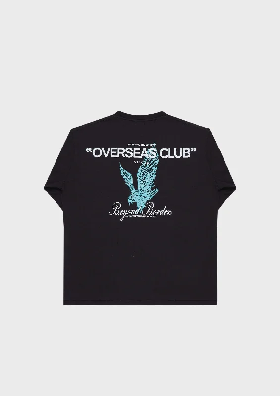 BLACK "OVERSEAS" LONG SLEEVE