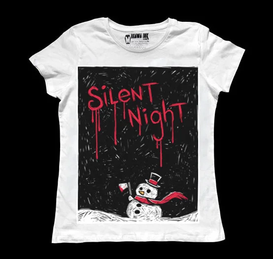 Silent Night Women White Tshirt