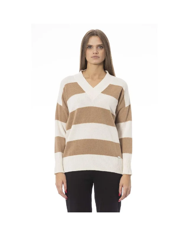 Baldinini Trend Women's Beige Wool Sweater - M