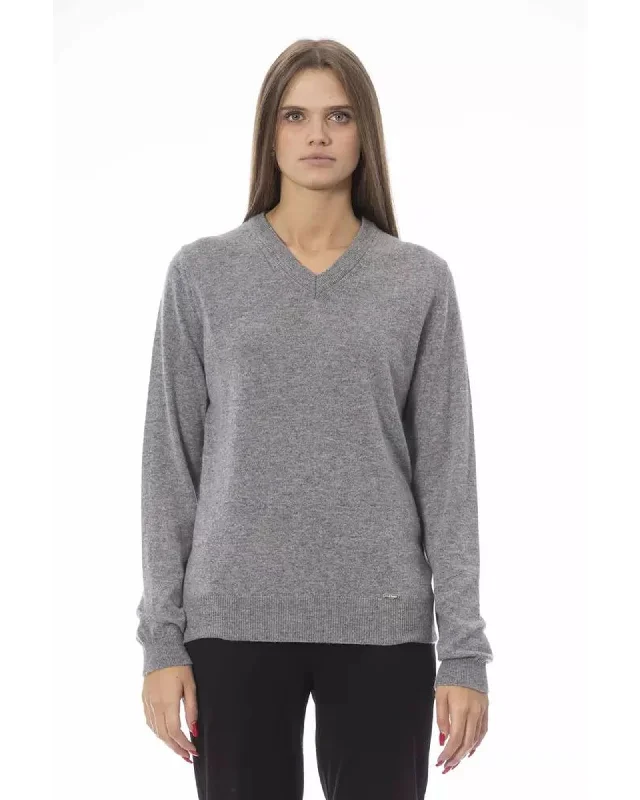 Baldinini Trend Women's Gray Viscose Sweater - S