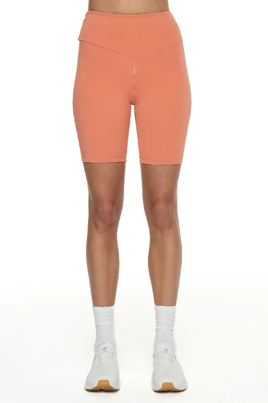 High Rise Bike Shorts - Apricot