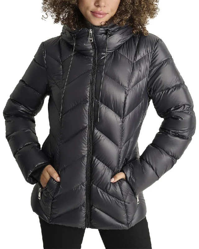 DKNY Short Down Filled Packable Coat