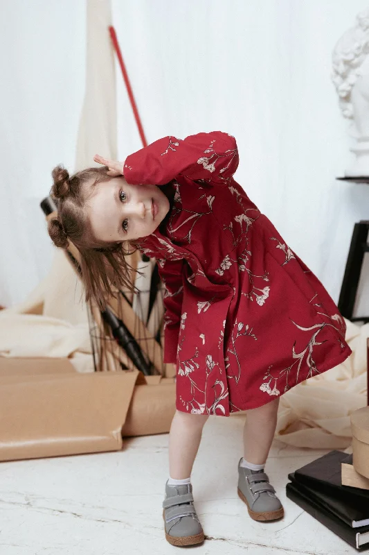 Waterproof Red Coat for Girls | 'Freesia Rain'